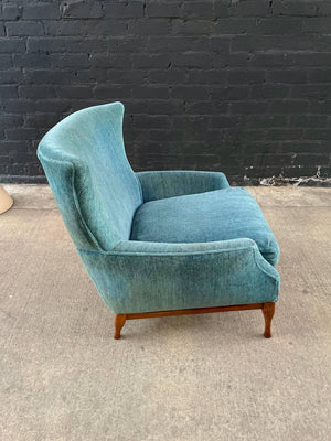 Mid-Century Modern Wing Lounge Chair with Walnut Base, c.1960’s