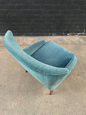 Mid-Century Modern Wing Lounge Chair with Walnut Base, c.1960’s