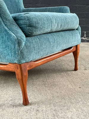 Mid-Century Modern Wing Lounge Chair with Walnut Base, c.1960’s