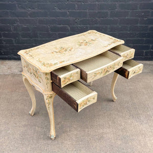 Vintage Hand-Painted Italian Provincial Style Desk, c.1960’s