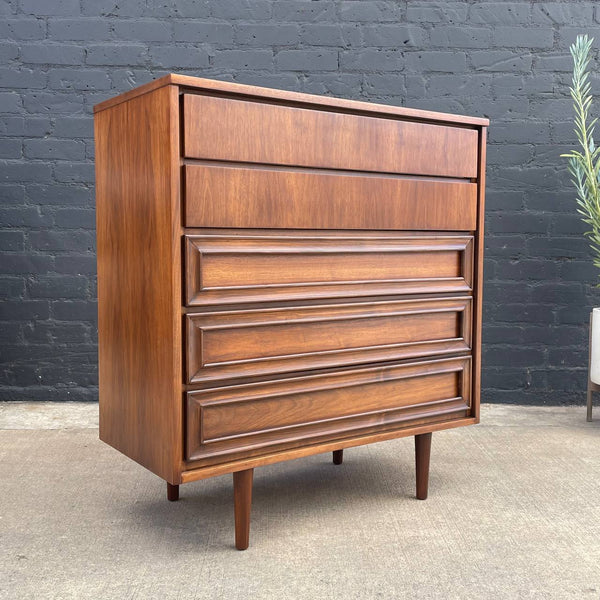 Mid-Century Modern Walnut Highboy Dresser, c.1960’s