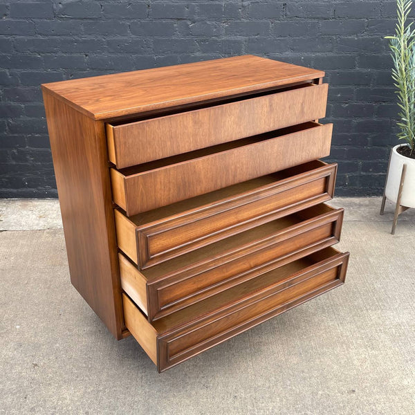 Mid-Century Modern Walnut Highboy Dresser, c.1960’s