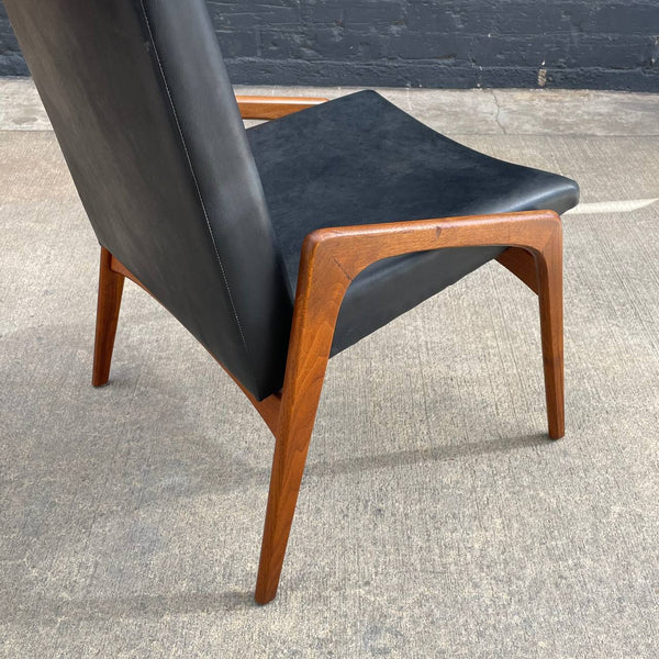 Pair of Mid-Century Modern Sculpted Walnut Side Chairs, c.1960’s