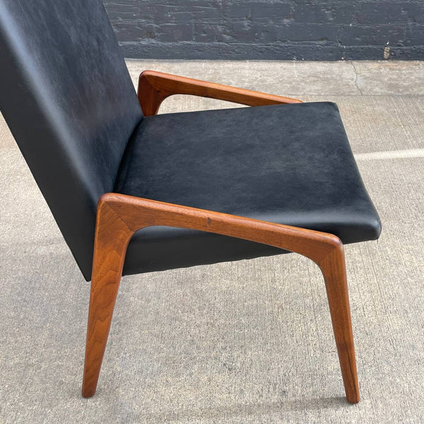 Pair of Mid-Century Modern Sculpted Walnut Side Chairs, c.1960’s