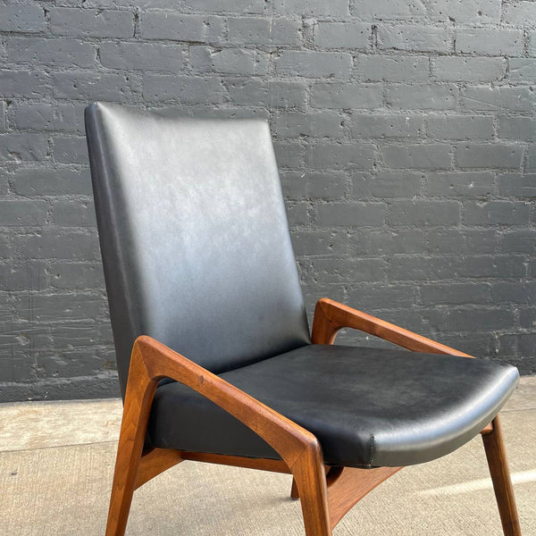 Pair of Mid-Century Modern Sculpted Walnut Side Chairs, c.1960’s