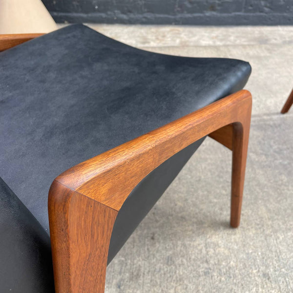 Pair of Mid-Century Modern Sculpted Walnut Side Chairs, c.1960’s