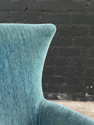 Mid-Century Modern Wing Lounge Chair with Walnut Base, c.1960’s