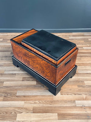 Antique Japanese Keyaki Wood Hibachi Copper Liner & Drawers Coffee/Tea Table, c.1910’s