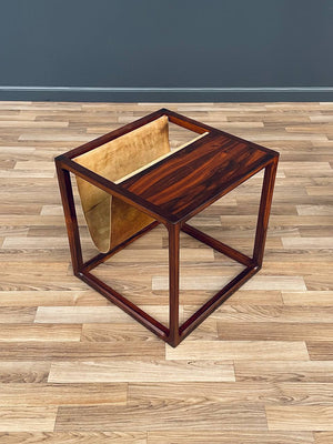 Danish Modern Side Table with Magazine Rack by Kai Kristiansen, c.1950’s