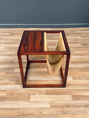 Danish Modern Side Table with Magazine Rack by Kai Kristiansen, c.1950’s