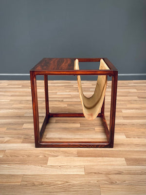 Danish Modern Side Table with Magazine Rack by Kai Kristiansen, c.1950’s