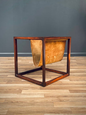 Danish Modern Side Table with Magazine Rack by Kai Kristiansen, c.1950’s