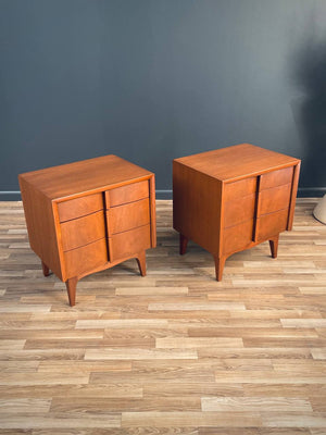 Pair of Mid-Century Modern Walnut Night Stands by American of Martinsville, c.1950’s