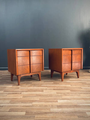 Pair of Mid-Century Modern Walnut Night Stands by American of Martinsville, c.1950’s