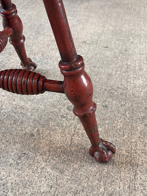 Antique Height Adjustable Piano Stool with Claw Feet, c.1940’s