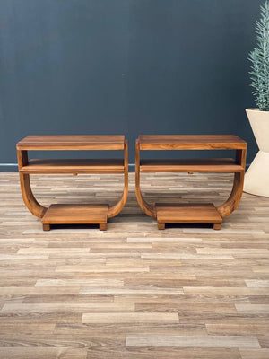 Pair of Art Deco Side Tables by Gilbert Rohde for Brown Saltman, c.1940’s