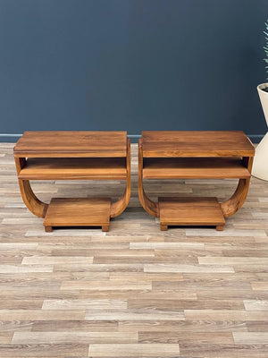 Pair of Art Deco Side Tables by Gilbert Rohde for Brown Saltman, c.1940’s
