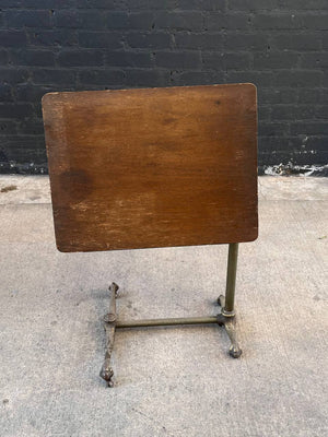 Antique Height Adjustable Artist Swivel Reading Drafting Table, c.1940’s