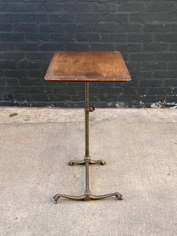 Antique Height Adjustable Artist Swivel Reading Drafting Table, c.1940’s