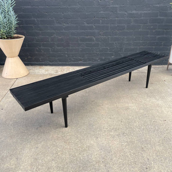 Mid-Century Modern Black Slatted Bench or Coffee Table, c.1960’s