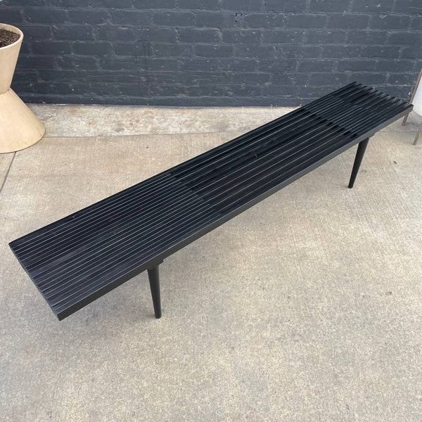 Mid-Century Modern Black Slatted Bench or Coffee Table, c.1960’s