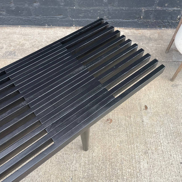 Mid-Century Modern Black Slatted Bench or Coffee Table, c.1960’s