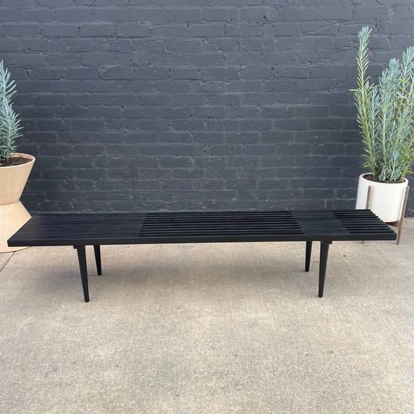 Mid-Century Modern Black Slatted Bench or Coffee Table, c.1960’s