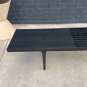 Mid-Century Modern Black Slatted Bench or Coffee Table, c.1960’s