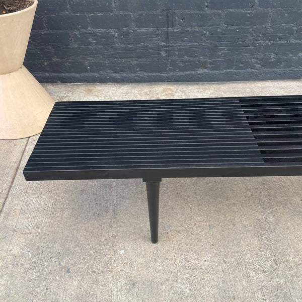 Mid-Century Modern Black Slatted Bench or Coffee Table, c.1960’s
