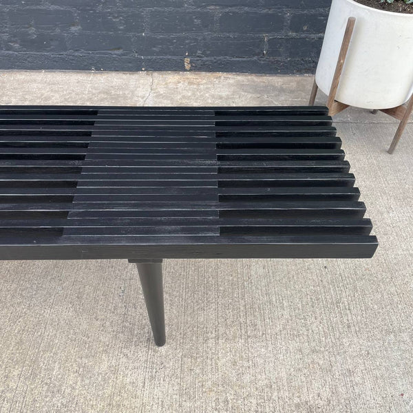 Mid-Century Modern Black Slatted Bench or Coffee Table, c.1960’s