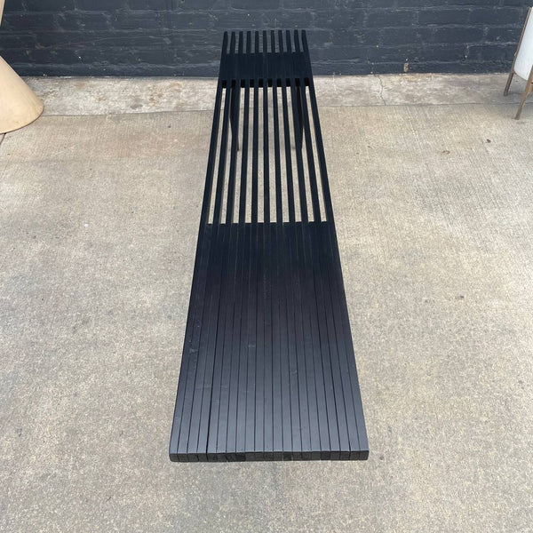 Mid-Century Modern Black Slatted Bench or Coffee Table, c.1960’s