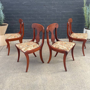 Set of 4 American Antique Klismos Style Mahogany Dining Chairs, c.1950’s