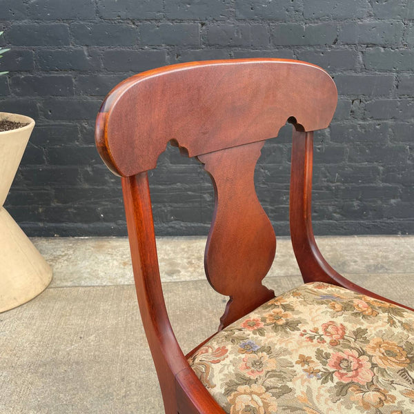 Set of 4 American Antique Klismos Style Mahogany Dining Chairs, c.1950’s