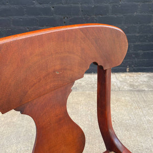 Set of 4 American Antique Klismos Style Mahogany Dining Chairs, c.1950’s