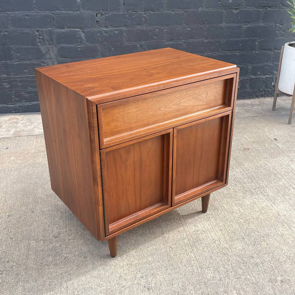 Mid-Century Modern Walnut Night Stand by John Keal for Brown Saltman, c.1960’s