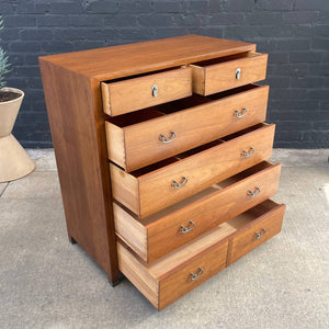 Mid-Century Modern Walnut Highboy Dresser by American of Martinsville, c.1960’s