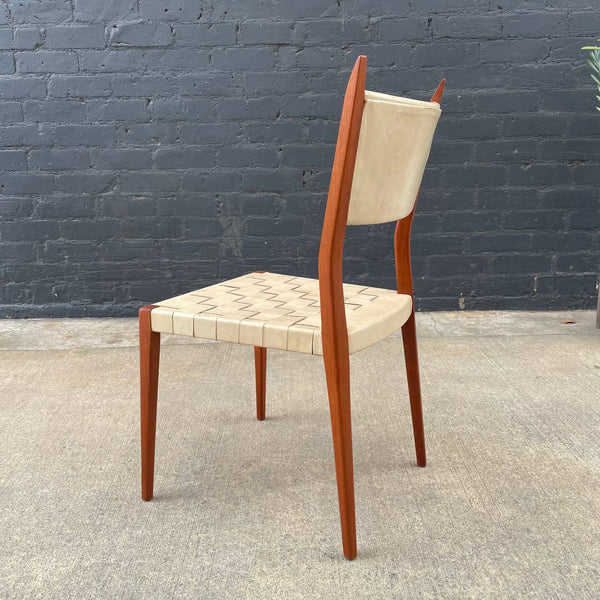 Mid-Century Modern Leather Woven Desk Side Chair by Paul McCobb, c.1950’s