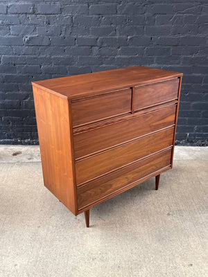 Mid-Century Modern Walnut Dresser Highboy by Dixie Furniture, c.1960’s