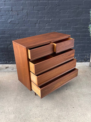 Mid-Century Modern Walnut Dresser Highboy by Dixie Furniture, c.1960’s