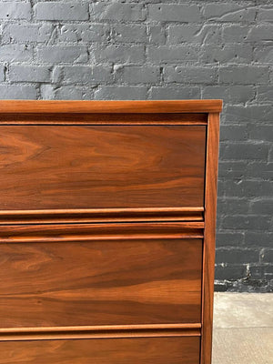 Mid-Century Modern Walnut Dresser Highboy by Dixie Furniture, c.1960’s