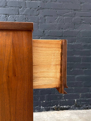 Mid-Century Modern Walnut Dresser Highboy by Dixie Furniture, c.1960’s