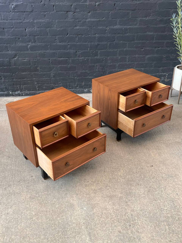 Pair of Mid-Century Modern Walnut Night Stands by American of Martinsville, c.1960’s