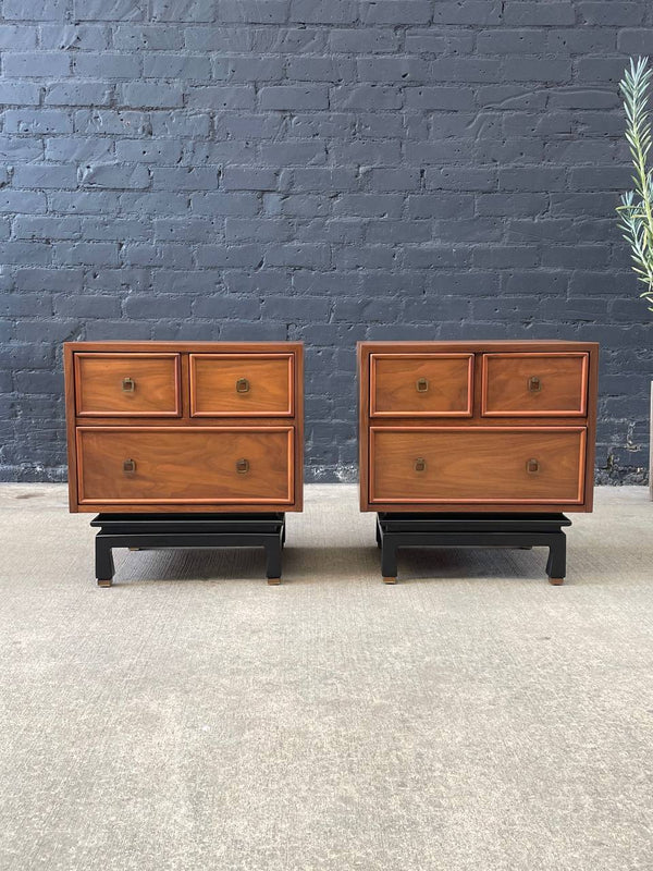 Pair of Mid-Century Modern Walnut Night Stands by American of Martinsville, c.1960’s