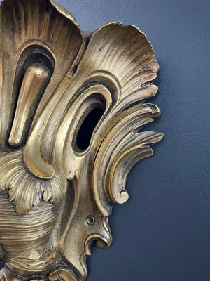 Pair of French Louis XV-Style Brass Wall Sconces, c.1960’s