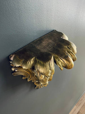 Pair of French Louis XV-Style Brass Wall Sconces, c.1960’s