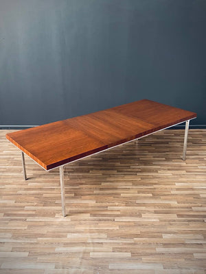 Mid-Century Modern Large Expanding Dining Table with Aluminum Base, c.1960’s