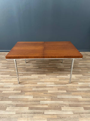 Mid-Century Modern Large Expanding Dining Table with Aluminum Base, c.1960’s