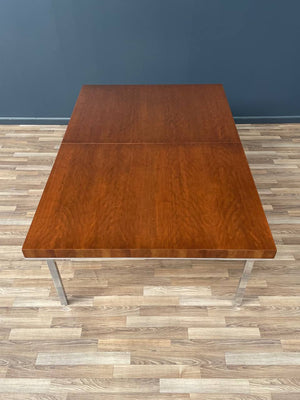 Mid-Century Modern Large Expanding Dining Table with Aluminum Base, c.1960’s