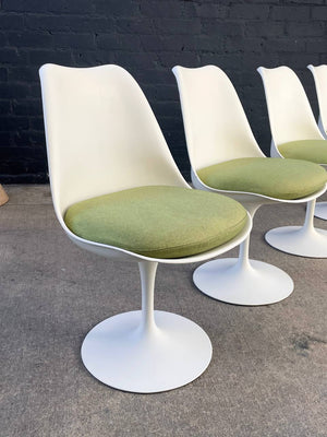Set of Mid-Century Modern Tulip Dining Table by Burke & Chairs by Eero Saarinen for Knoll, c.1960’s