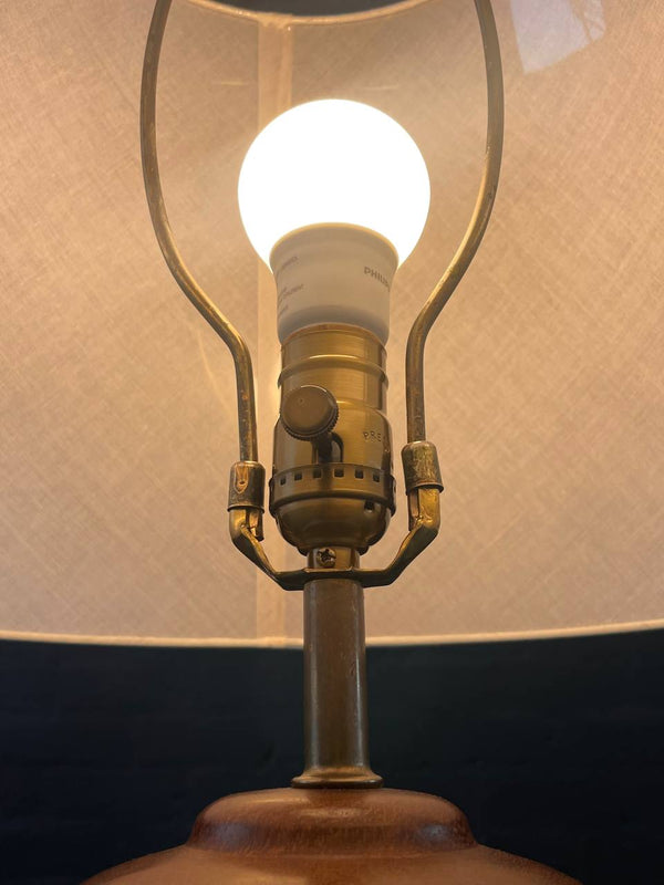 Mid-Century Modern Solid Teak Table Lamp, c.1960’s